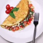 bruschetta omelette on a plate