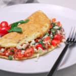 bruschetta omelette on a plate