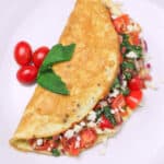bruschetta omelette on a plate